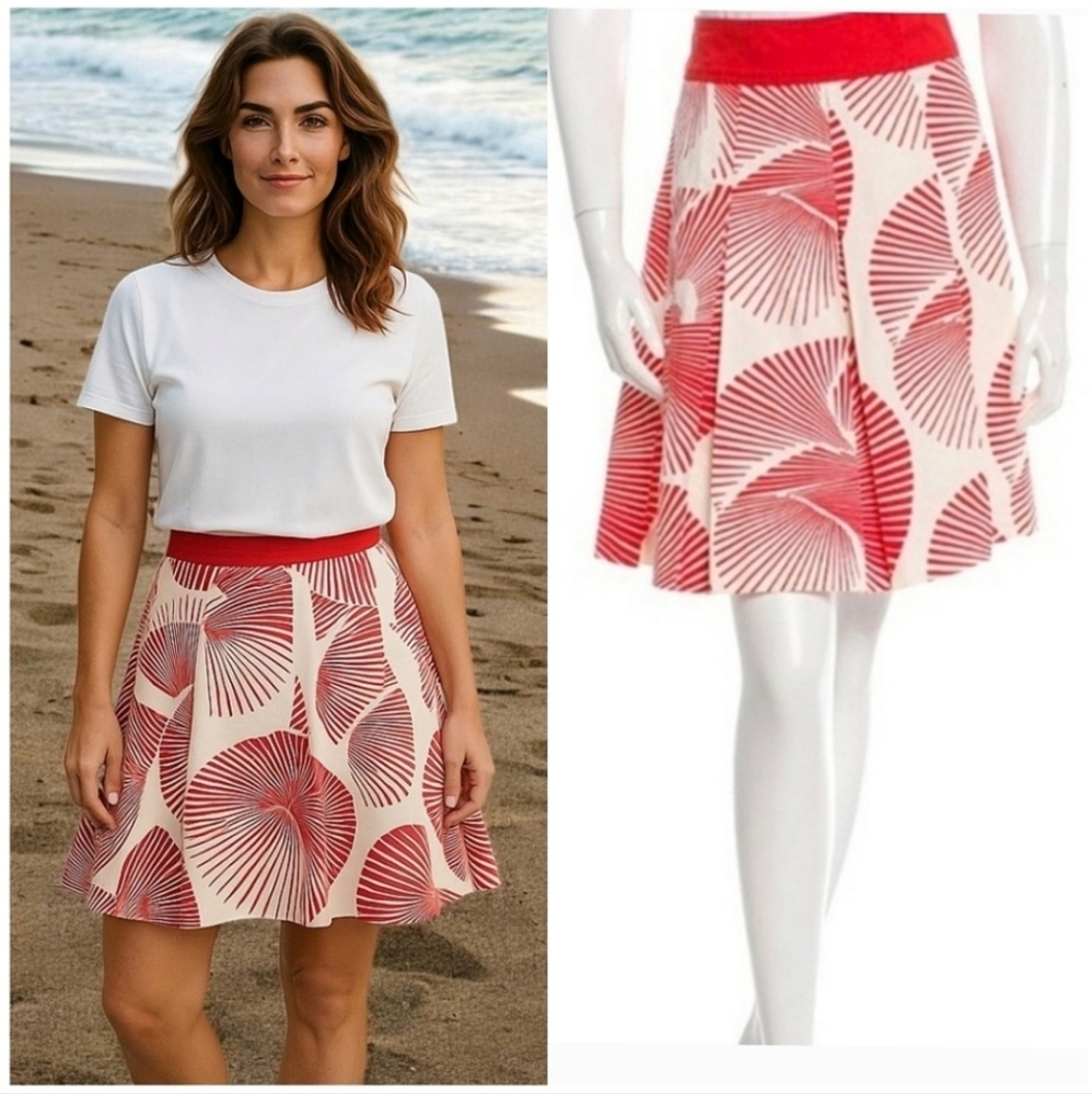 NFS Diane Von Furstenberg Sundial Pleated Wrap Skirt - Picture 12 of 13